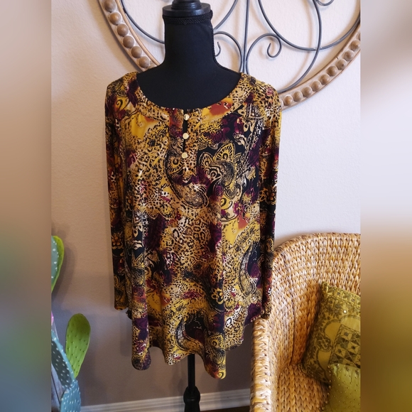 Jones Studio Tops - Jones Studio Multicolor Paisley Blouse